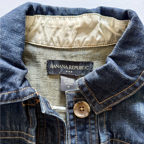 Banana Republic Blue Cropped Jean Jacket - Picture 5 of 6